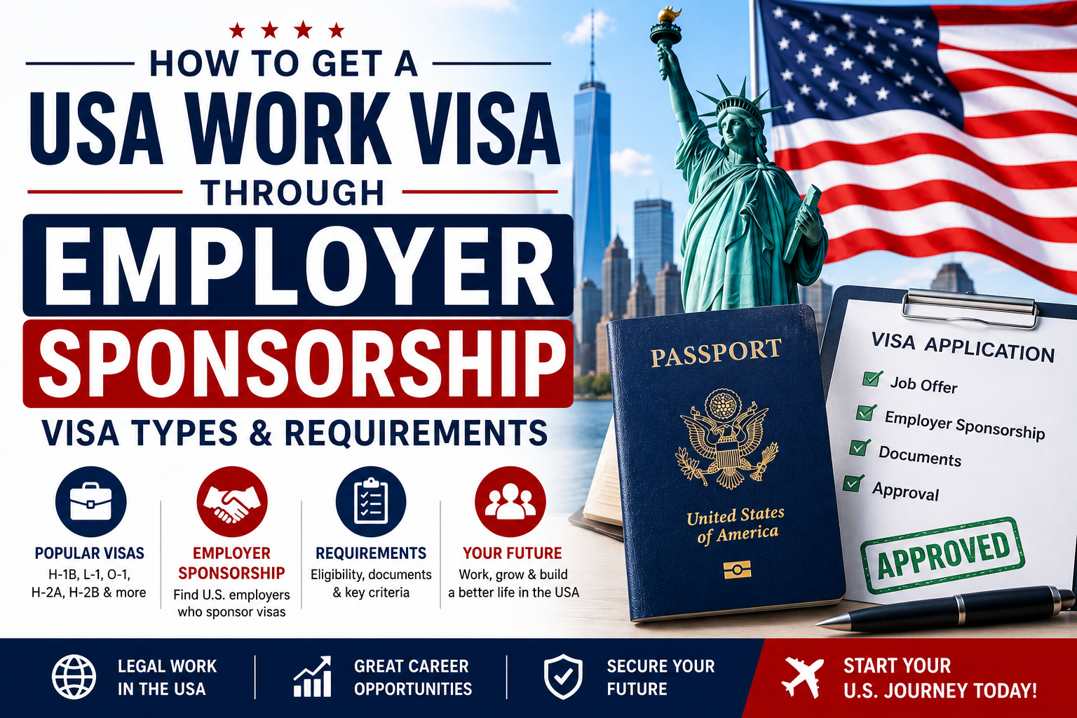 How to Get a USA Work Visa Through Employer Sponsorship